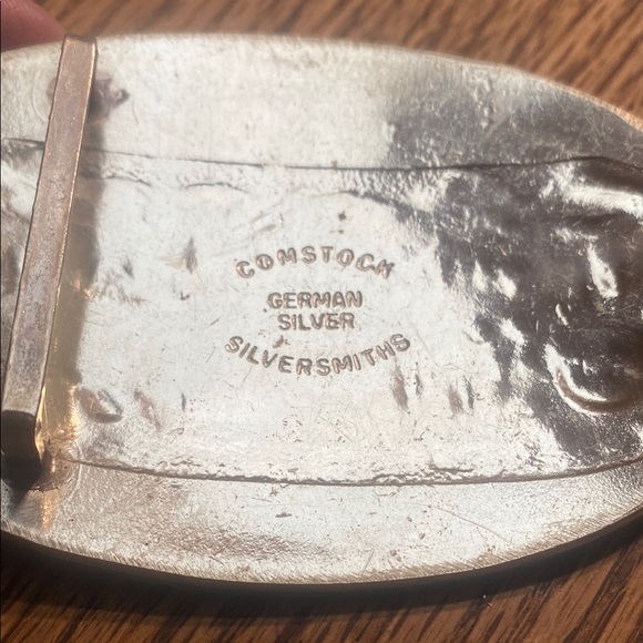 Vintage Comstock German Silver Western Rodeo Belt Buckle - Picture 2 of 7